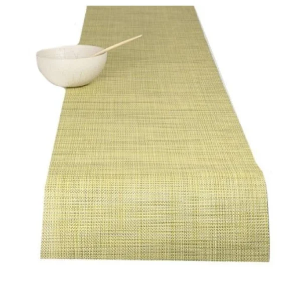 Brandneu 😉 Chilewich Mini Basketweave Tischläufer – 36×183 Cm – Lemon ✔️ 1