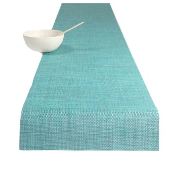 Blitzangebot 🔔 Chilewich Mini Basketweave Tischläufer – 36×183 Cm – Turquoise 👏 1