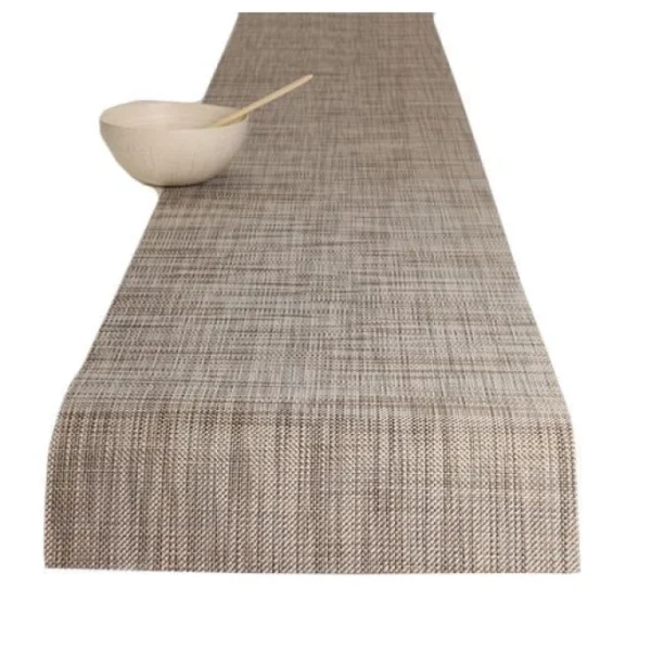 Brandneu 💯 Chilewich Mini Basketweave Tischläufer – 36×183 Cm – Soapstone 😀 1