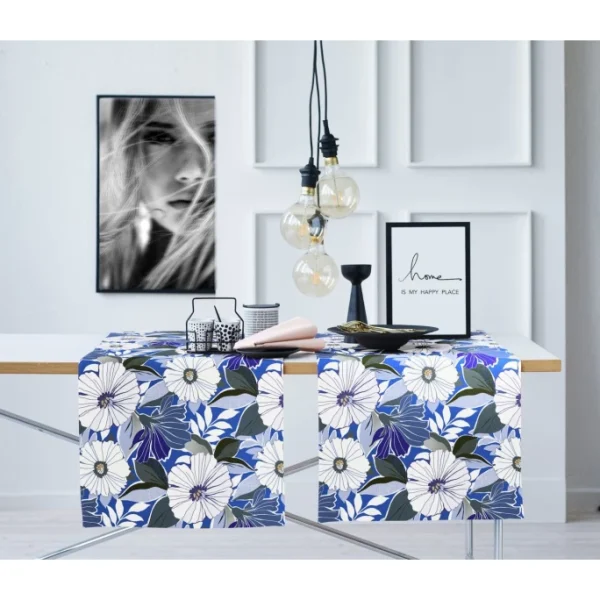 Billig 🌟 Apelt Loftstyle Astrid Tischläufer – 48×140 Cm – Blau / Weiß 🤩 3