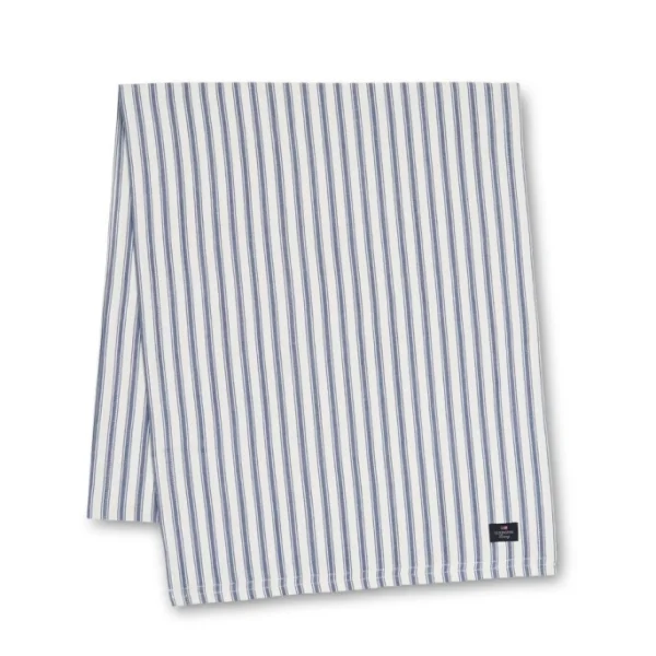 Aktion 🌟 LEXINGTON Icons Cotton Herringbone Striped Tischläufer – 50×150 Cm – Blue-white 🧨 1