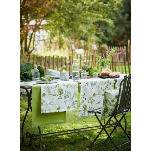 Besorgen 🧨 Apelt ☀️ Summer Garden 7188 Tischläufer – 48×140 Cm – Weiß-grün 🥰 4