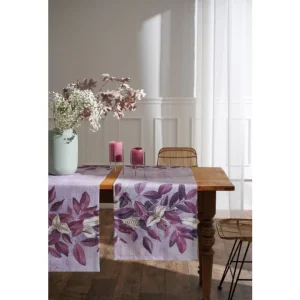 Aktion 🧨 Apelt Herbstzeit 1608 Tischläufer – 48×140 Cm – Mauve/silberfarben 💯 9